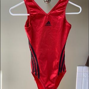 Red adidas leotard